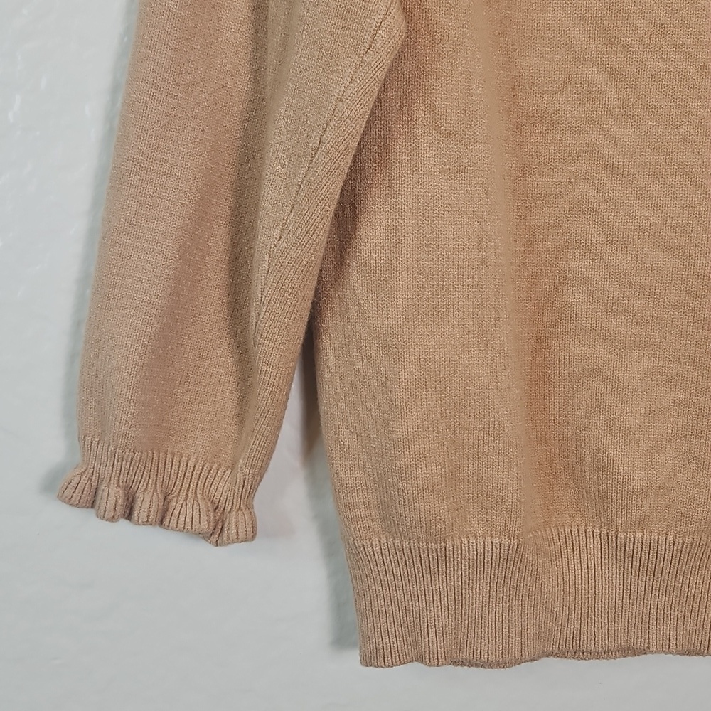 BTFBM Camel Ruffle Button Sweater S - Picture 11 of 12